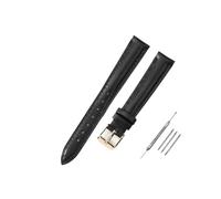 LUGEMA Correa De Reloj De Cuero Suave, Accesorios, Verde, Morado, Duradera, Genuina, 10 Mm, 12 Mm, 14 Mm, 16 Mm, 18 Mm-24 Mm(Black-rose,20mm)