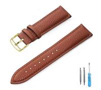 LUGEMA Correa De Reloj De Cuero Suave Con Patrón De Lichi, Correas De Repuesto De 12 Mm, 14 Mm, 16 Mm, 18 Mm, 20 Mm Y 22 Mm.(LightBrown-G,20mm)
