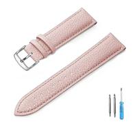 LUGEMA Correa De Reloj De Cuero Suave Con Patrón De Lichi, Correas De Repuesto De 12 Mm, 14 Mm, 16 Mm, 18 Mm, 20 Mm Y 22 Mm.(Pink-S,20mm)