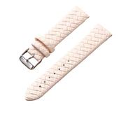 LUGEMA Correa de reloj de ocio 8mm 10mm 12mm 14mm 16mm 18mm 20mm 22mm 24mm correa de reloj de pulsera de patrón tejido de cuero genuino correa suave azul(Beige silver buckle,12mm)