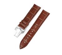 LUGEMA Correa De Reloj De Piel Auténtica Con Hebilla De Mariposa De 10 Mm, 12, 13, 14, 15, 16, 17, 18 Mm, 19, 20 Mm, 21, 22 Mm, 23 Y 24 Mm(Coffee,17mm)