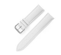 LUGEMA Correa de reloj de piel de becerro con grano de lichi de 12, 14, 16, 18, 19, 20, 21, 22 y 24 mm, resistente al agua, con hebilla de pasador, accesorios(White,12mm)
