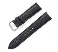 LUGEMA Correa de reloj de piel de becerro con grano de lichi de 12, 14, 16, 18, 19, 20, 21, 22 y 24 mm, resistente al agua, con hebilla de pasador, accesorios(Black,19mm)