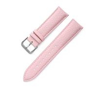LUGEMA Correa de reloj de piel de becerro con grano de lichi de 12, 14, 16, 18, 19, 20, 21, 22 y 24 mm, resistente al agua, con hebilla de pasador, accesorios(Pink,20mm)