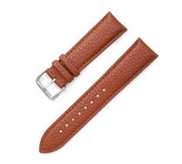 LUGEMA Correa de reloj de piel de becerro con grano de lichi de 12, 14, 16, 18, 19, 20, 21, 22 y 24 mm, resistente al agua, con hebilla de pasador, accesorios(Light Brown,19mm)