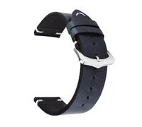 LUGEMA Correa De Reloj De Piel De Becerro De 18 Mm, 19 Mm, 20 Mm, 21 Mm, 24 Mm Y 22 Mm, Con Cera De Aceite, Estilo Retro, Accesorios For Cinturón.(Blue,19mm)