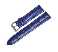 LUGEMA Correa De Reloj De Piel De Cocodrilo, Pulsera De 12 Mm, 14 Mm, 16 Mm, 18 Mm, 20 Mm Y 22 Mm, Correa De Reloj De Piel De Cocodrilo Rosa Y Azul For Mujer(Blue,20mm)