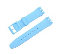 LUGEMA Correa De Silicona Compatible Con Swatch De 12 Mm, 16 Mm, 17 Mm, 19 Mm Y 20 Mm, Resistente Al Agua, Con Herramientas.(Light blue,17mm)