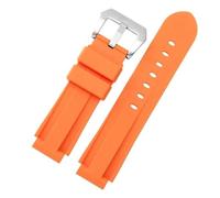 LUGEMA Correa De Silicona For Reloj, 24 X 16 Mm, Colorida, De Repuesto, Compatible Con Timex T2N739, T2N721 Y 720.(Orange)