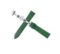 LUGEMA Correa Lisa De Acero Con Hebilla De Mariposa For Reloj De 10-24 Mm, 20 Mm Y 22 Mm(Green,14mm)