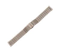 LUGEMA Correas De Reloj De Acero Inoxidable, Brazaletes De 12 Mm, 14 Mm, 16 Mm, 18 Mm, 20 Mm Y 22 Mm. Correas De Reloj Con Hebilla Desplegable Y Accesorios.(Rose Gold Silver,14mm)