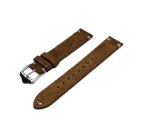 LUGEMA Correas De Reloj Vintage De Cuero De Gamuza, Repuesto De Correas De Reloj De Liberación Rápida Compatibles Con Accesorios De Reloj For Hombres Y Mujeres De 20mm Y 22mm(Brown-White line,22mm)