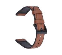 LUGEMA Correas De Reloj Vintage De Silicona Y Cuero Híbrido De 20 Mm Y 22 Mm, De Liberación Rápida, Con Costuras Hechas A Mano Y Correas Duraderas.(Brown,22mm)