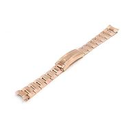 LUGEMA Mira la pulsera compatible con Rolex. SUBMARINISTA Yate-master Tonera Banda de reloj de reloj de reloj de reloj de reloj de acero inoxidable sólido (Color : Rose Gold, Size : 21mm With Logo)