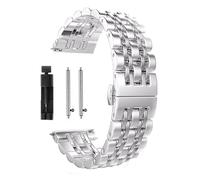 LUGEMA Pulsera de acero inoxidable compatible con Samsung Galaxy Watch 3 Lte 4 Pulsera de correa de 1mm 45mm for Gear Sport / S2 S3 S3 42mm 46mm 20mm 22mm bandas(Black gold,For S3 Classic)