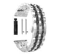 LUGEMA Pulsera de acero inoxidable compatible con Samsung Galaxy Watch 3 Lte 4 Pulsera de correa de 1mm 45mm for Gear Sport / S2 S3 S3 42mm 46mm 20mm 22mm bandas(Silver,For S3 Classic)