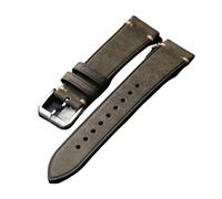 LUGEMA Pulsera De Piel De Vaca Italiana Hecha A Mano, Estilo Vintage, For Hombre, 18, 19, 20, 21 Y 22 Mm, Color Negro, Marrón, Gris Y Verde.(D color,19mm)
