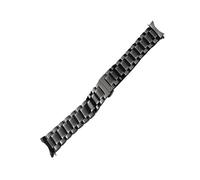 LUGEMA Reloj Band 12 14 15 16 17 18 19 20 21mm 22 mm 23mm 24mm Strap de acero inoxidable de acero inoxidable Curvado Final de mariposa Pulsera de la correa de la hebilla(Black,22mm)