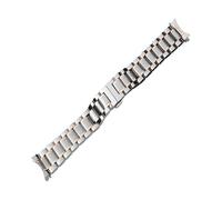 LUGEMA Reloj Band 12 14 15 16 17 18 19 20 21mm 22 mm 23mm 24mm Strap de acero inoxidable de acero inoxidable Curvado Final de mariposa Pulsera de la correa de la hebilla(Silver RoseGold,14mm)