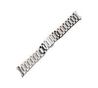 LUGEMA Reloj Band 12 14 15 16 17 18 19 20 21mm 22 mm 23mm 24mm Strap de acero inoxidable de acero inoxidable Curvado Final de mariposa Pulsera de la correa de la hebilla(Silver RoseGold,17mm)