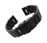 LUGEMA Reloj Band 18mm 20 mm 22 mm 24 mm Reemplazo de reloj de reloj de reemplazo de acero inoxidable Banda de doble bloqueo de banda de la banda de la pulsera Pulsera(Silver Gold,24mm)