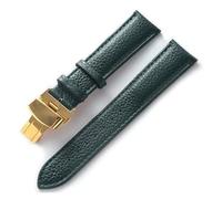 LUGEMA Reloj De Piel Con Piel De Vacuno Suave Verde Sustituto De Accesorios De Reloj For Hombre Y Mujer Compatible Con Longines Compatible Con Accesorios De Correa Tissot(Dark green gold,14)