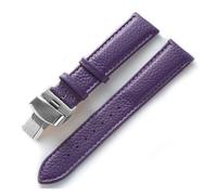 LUGEMA Reloj De Piel Con Piel De Vacuno Suave Verde Sustituto De Accesorios De Reloj For Hombre Y Mujer Compatible Con Longines Compatible Con Accesorios De Correa Tissot(Violets,13)