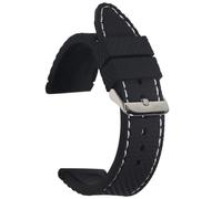 LUGEMA Silicone Watchband 22-24mm Band Watch Accessories Strap Rubber Bracelet Belt Waterproof(Brown,22mm)