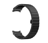 LUGEMA Sin trampas Strap Strap Compatible With Samsung Galaxy Watch 4 Classic 46mm 42mm 44mm 40mm brazalete de acero inoxidable reloj 4 accesorios de correa(Black,Watch 4 calssic 46mm)