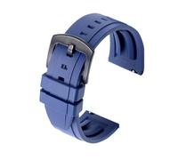 LUGEMA Strap de reloj de goma de fluoro de calidad 18 mm 20 mm 22 mm 24 mm de reloj de reloj de reloj de reloj de reloj negro con una barra de primavera de liberación rápida(BLUE,22mm black buckle)