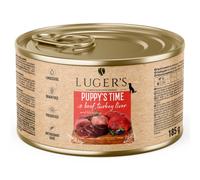 Luger's Puppy's Time - Comida húmeda para cachorros - Buey, hígado de pavo y arándanos - Cantidad: 185 g