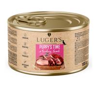 Luger's Puppy's Time - Comida húmeda para cachorros - Pavo, cordero y arándanos - Cantidad: 185 g