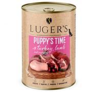 Luger's Puppy's Time - Comida húmeda para cachorros - Pavo, cordero y arándanos - Cantidad: 400 g