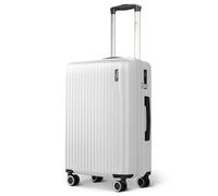 LUGG Vacay Maleta ABS con Bloqueo de sangría TSA, Mango de Carrito de Aluminio, Ruedas giratorias de 360°, Material Resistente al Agua y Duradero, Compatible con aerolíneas, Perla, 40x20x25cm, Maleta