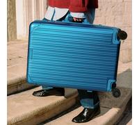 LUGGAGE ALUMINIUM - Maleta Rígida De Aluminio Con Doble Cierre TSA Y Ruedas Multidireccionales Azul Cobalto