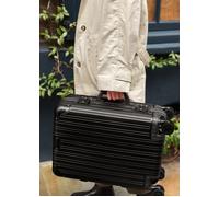 LUGGAGE ALUMINIUM - Maleta Rígida De Aluminio Con Doble Cierre TSA Y Ruedas Multidireccionales Negro