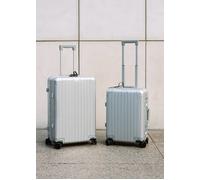 LUGGAGE ALUMINIUM - Maleta Rígida De Aluminio Con Doble Cierre TSA Y Ruedas Multidireccionales Plata