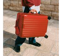 LUGGAGE ALUMINIUM - Maleta Rígida De Aluminio Con Doble Cierre TSA Y Ruedas Multidireccionales Rojo