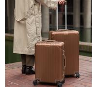 LUGGAGE ALUMINIUM - Maleta Rígida De Aluminio Con Doble Cierre TSA Y Ruedas Multidireccionales Set: S Y M