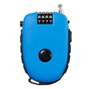 Luggage Cable Lock, 9.5x6.5x2.2cm ABS Steel Wire Rope Portable 4-Digit Combination Retractable Lock for Helmets, Backpacks, Bicycles, Lockers, Suitcases