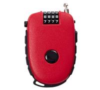 Luggage Cable Lock, 9.5x6.5x2.2cm ABS Steel Wire Rope Portable 4-Digit Combination Retractable Lock for Helmets, Backpacks, Bicycles, Lockers, Suitcases