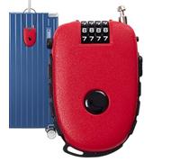 Luggage Cable Lock - Retractable Lock for School Gym Locker | Portable 4-Digit Combination Wire Locks Camera And Kayak Locks for Luggage Suitcase Helmet Knapsack