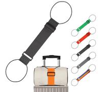 Luggage Connector Straps-Multi Use Strong Adjustable Luggage Connector Straps Adjustable Bungee for Securing & Stacking Easy to Carry Your Extra Bags Connect Two Suitcases (Black,2pcs)