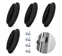 Luggage Feet - Juego de 4 patas de repuesto de plástico negro con 8 clavos, accesorios de equipaje para reparación y renovación de maleta de viaje (4 + 8)