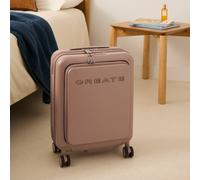 LUGGAGE STUDIO POCKET - Maleta Rígida De Policarbonato Apta Para Aerolíneas Low Cost Con Candado TSA Moca