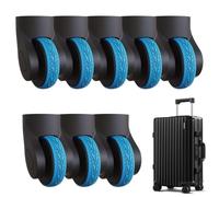 Luggage Wheel Covers for Suitcase Silicone Silent Protective Wheels Spinner | Silicone Luggage Caster Cover Spinner Replacement Silent Shield Travel Accessories for Most Suitcases Office Chair