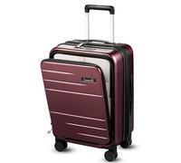 LUGGEX Maletas de Viaje Rígida de PC con Compartimento para portátil - Maleta Trolley de Mano Expandible con 4 Ruedas y TSA, 56x38x24 cm