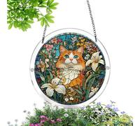 lugreat Atrapasueños de rompecabezas - Colgante acrílico con patrón de animales, atrapasueños de jardín de 7.4 pulgadas, para el hogar, sala de estar, ventana, patio al aire libre, balcón, árbol