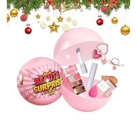 lugreat Kit De Maquillaje Básico,Cosméticos Con Diseño De Bola De Navidad Y Cinta,Juego De Cosméticos - Para Temporada De Invierno Cumpleaños Citas Espectáculo Adolescente Abuela Novia