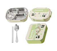 Lugrería Para Niños, Lonchera Para Niños | Almuerzo De Compartimento De Panda Capybara | CONTENEADORES DE CONTENEDOR Snack Supporter Acero Inoxidable Para Picnic Niñas Niñas Escuela Al Aire Libre Camp